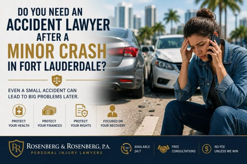 Do You Need an Accident Lawyer After a Minor Crash in Fort Lauderdale?